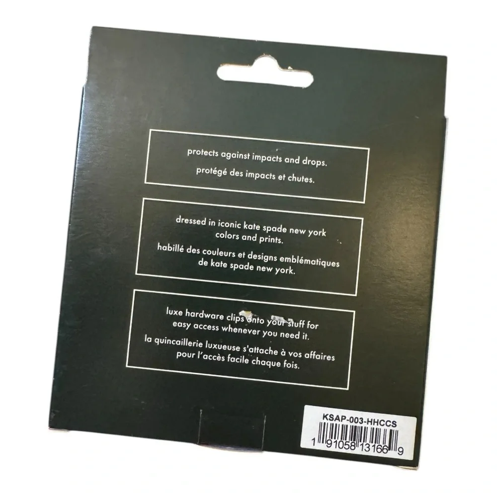 Kate Spade AirPods 3rd generation Case with Clip Pink Hollyhock Pattern NIB - Picture 2 of 2